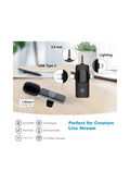 Universal K15 3-in-1 Wireless Lavalier Microphone for iPhone Android PC Camera