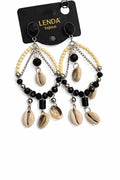 Beaded Shell Earrings (Boho Style)